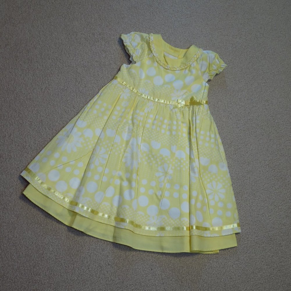 Toddler girl - 18-24mth LEMON POLKA DOT DRESS